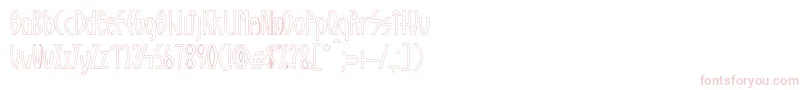 GuazhiruRegularOutlined Font – Pink Fonts on White Background
