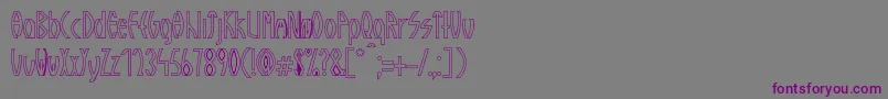 GuazhiruRegularOutlined Font – Purple Fonts on Gray Background
