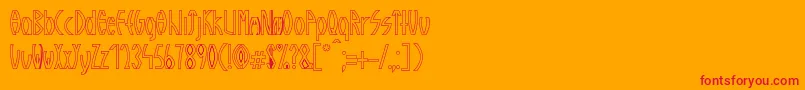Шрифт GuazhiruRegularOutlined – красные шрифты на оранжевом фоне