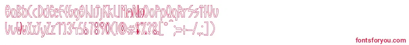 GuazhiruRegularOutlined Font – Red Fonts on White Background
