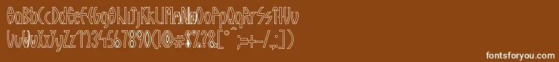 GuazhiruRegularOutlined Font – White Fonts on Brown Background