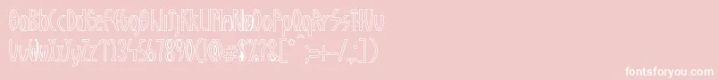 GuazhiruRegularOutlined Font – White Fonts on Pink Background