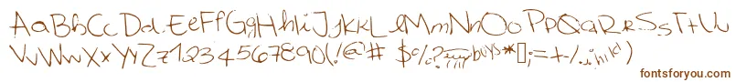 Шрифт Cutetumblrfont – коричневые шрифты на белом фоне