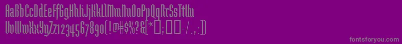 Brunnhildeone Font – Gray Fonts on Purple Background