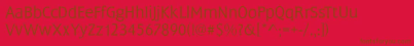 FrascatiLightRegular Font – Brown Fonts on Red Background