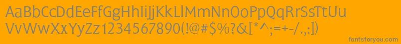 FrascatiLightRegular Font – Gray Fonts on Orange Background