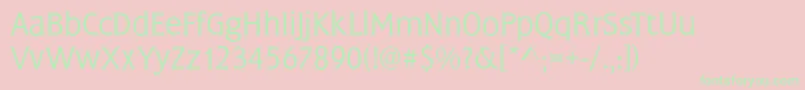 FrascatiLightRegular Font – Green Fonts on Pink Background