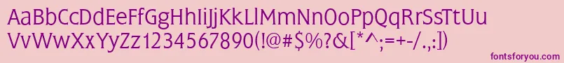 FrascatiLightRegular Font – Purple Fonts on Pink Background