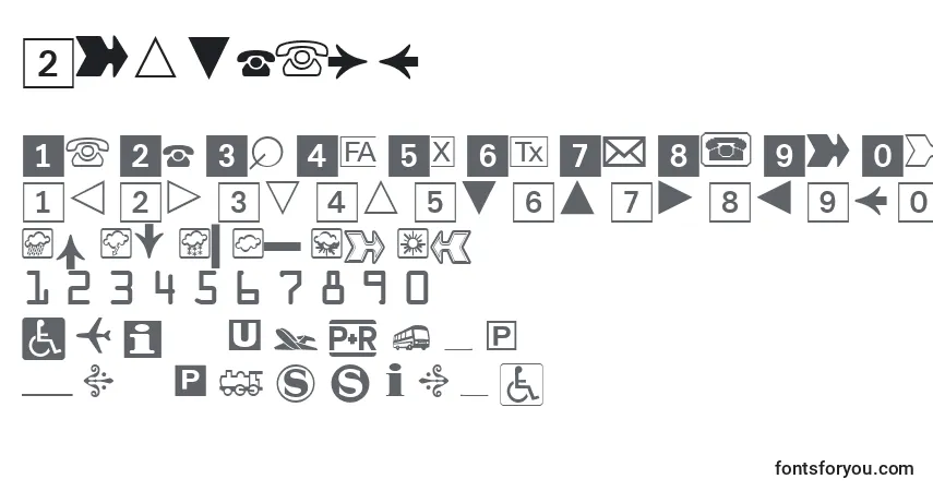 Schriftart Linobats – Alphabet, Zahlen, spezielle Symbole