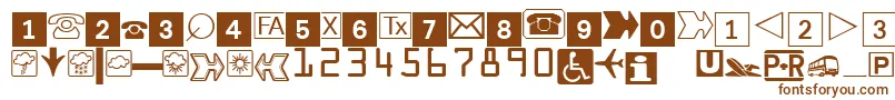 Шрифт Linobats – коричневые шрифты на белом фоне