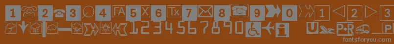 Шрифт Linobats – серые шрифты на коричневом фоне