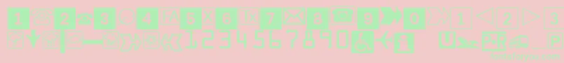 Linobats Font – Green Fonts on Pink Background