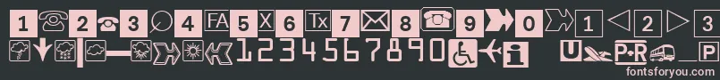 Шрифт Linobats – розовые шрифты на чёрном фоне