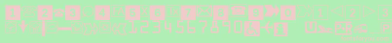 Linobats Font – Pink Fonts on Green Background