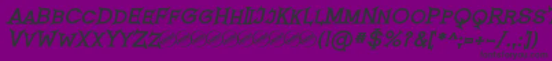 RomanicumBoldItalic-Schriftart – Schwarze Schriften auf violettem Hintergrund