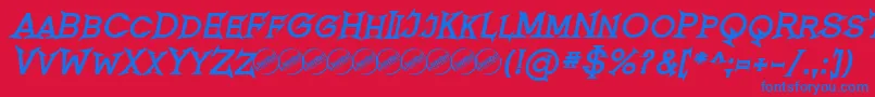 En savoir plus sur la police RomanicumBoldItalic Police RomanicumBoldItalic – polices bleues sur fond rouge