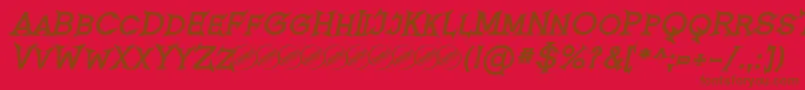 More about RomanicumBoldItalic Font RomanicumBoldItalic Font – Brown Fonts on Red Background
