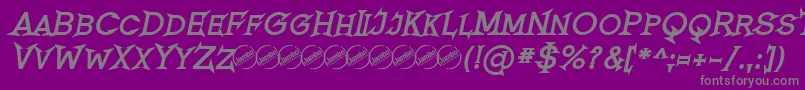 RomanicumBoldItalic Font – Gray Fonts on Purple Background