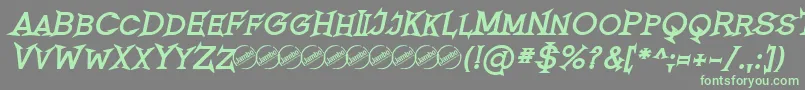 fuente RomanicumBoldItalic – Fuentes Verdes Sobre Fondo Gris