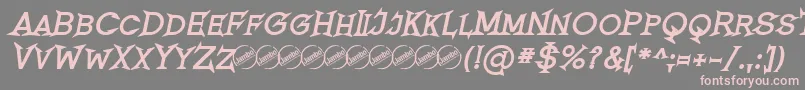 fuente RomanicumBoldItalic – Fuentes Rosadas Sobre Fondo Gris