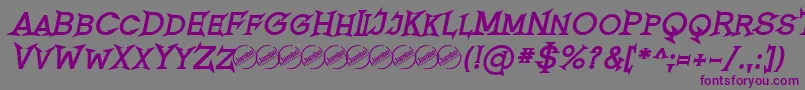 RomanicumBoldItalic Font – Purple Fonts on Gray Background