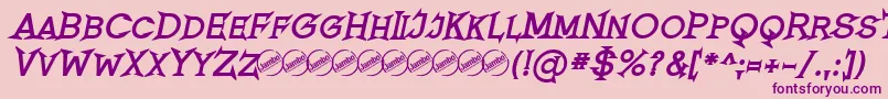 fuente RomanicumBoldItalic – Fuentes Moradas Sobre Fondo Rosa