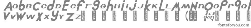 フォントChlorinut – 白い背景に灰色の文字