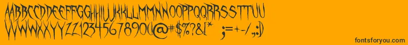 UnquietSpirits Font – Black Fonts on Orange Background