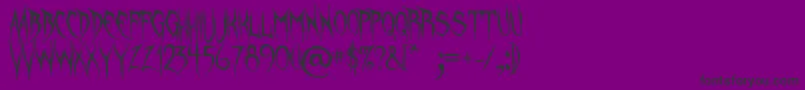 UnquietSpirits Font – Black Fonts on Purple Background