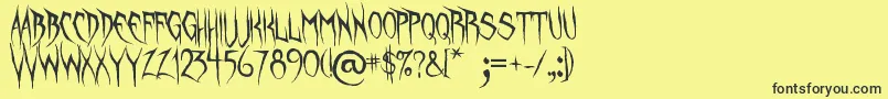 UnquietSpirits Font – Black Fonts on Yellow Background