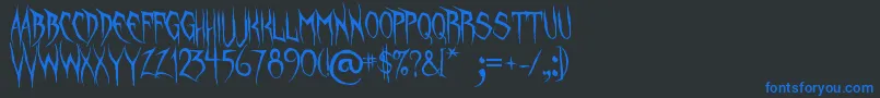 UnquietSpirits Font – Blue Fonts on Black Background