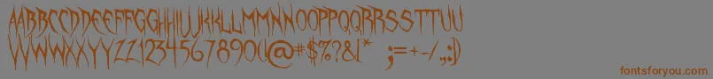 UnquietSpirits Font – Brown Fonts on Gray Background