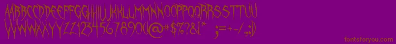 UnquietSpirits Font – Brown Fonts on Purple Background