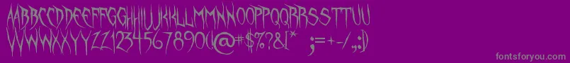 UnquietSpirits Font – Gray Fonts on Purple Background