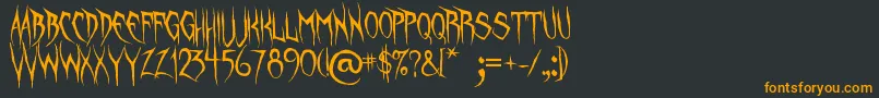 UnquietSpirits Font – Orange Fonts on Black Background