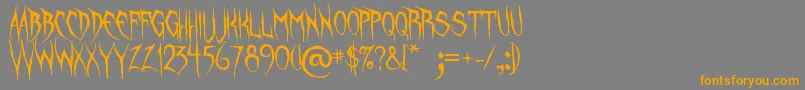 UnquietSpirits Font – Orange Fonts on Gray Background