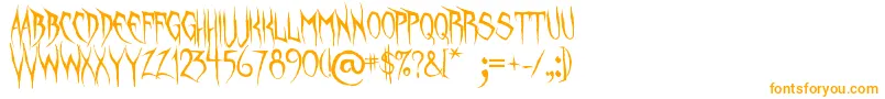 UnquietSpirits Font – Orange Fonts on White Background