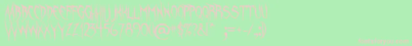 UnquietSpirits Font – Pink Fonts on Green Background