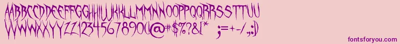 UnquietSpirits Font – Purple Fonts on Pink Background