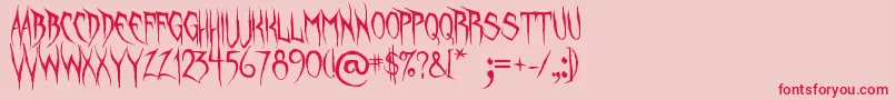 UnquietSpirits Font – Red Fonts on Pink Background