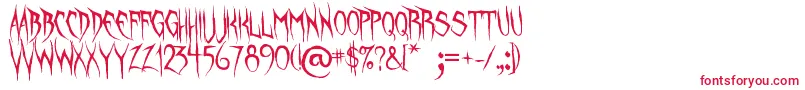 UnquietSpirits Font – Red Fonts on White Background