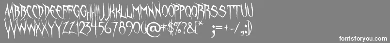 Czcionka UnquietSpirits – białe czcionki na szarym tle