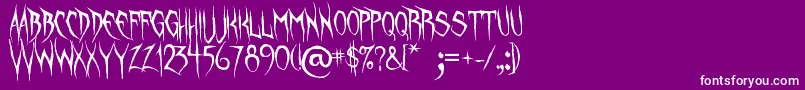 UnquietSpirits Font – White Fonts on Purple Background