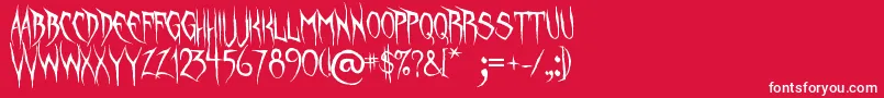 UnquietSpirits Font – White Fonts on Red Background