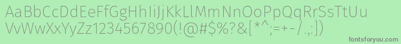 FirasansUltralight Font – Gray Fonts on Green Background