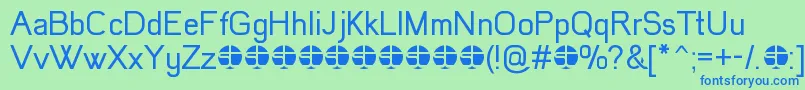 Sober Font – Blue Fonts on Green Background