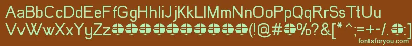 Sober Font – Green Fonts on Brown Background