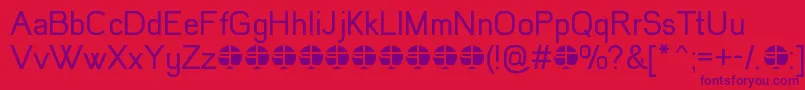 Sober Font – Purple Fonts on Red Background