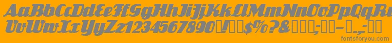 fuente FlandersrideItalic – Fuentes Grises Sobre Fondo Naranja