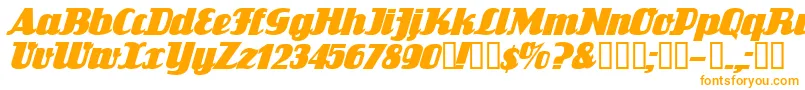 フォントFlandersrideItalic – オレンジのフォント